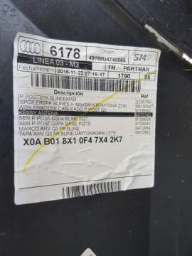 Audi q3 8u0 s line бампер задня задній 2014-2018r Доставка, фото thumb