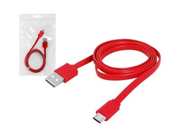 КАБЕЛЬ ЗАРЯДНОГО УСТРОЙСТВА ДЛЯ ТЕЛЕФОНА MICRO USB, КРАСНЫЙ