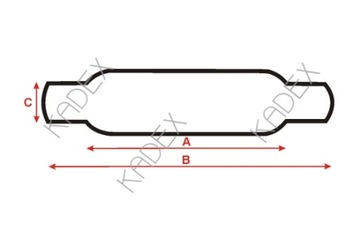 Трубчатый глушитель Трубчатый глушитель AWG 880 мм Fi 55