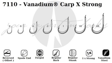 10 КРЮЧКОВ VMC CARP STRONG 7110 BN ВАНАДИЙ № 4