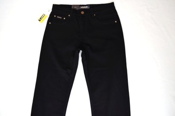 DŁUGIE spodnie jeans pas 90-92 cm W33 L36 czarny