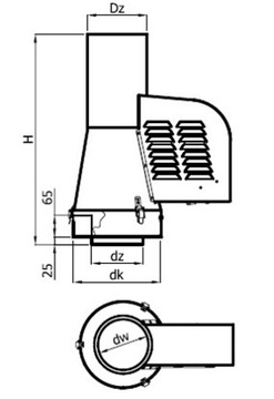 Генератор тяги дымохода GCK 200 CH-BK DARCO