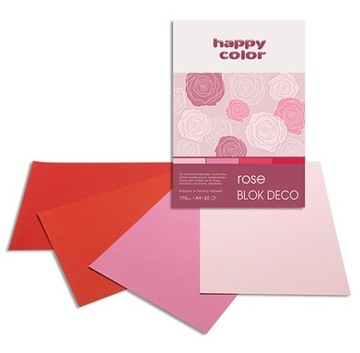 BLOK PAPIER KOLOROWY HAPPY COLOR RÓŻOWY A4/20K