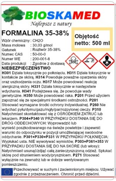 ФОРМАЛИН 35-38% Формальдегид. 500 мл БИОСКАМЕД