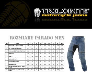 Jeansy Motocykl TRILOBITE Parado | r.38 Dopasowane