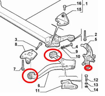 Втулка амортизатора задний амортизатор Alfa Romeo 166
