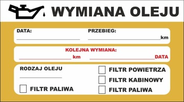 Сервисные наклейки ЗАМЕНА МАСЛА КОНДИЦИОНЕРА ВРЕМЯ