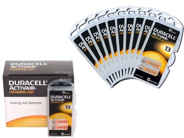 DURACELL 60x Bateria Słuchowa 13 PR48 Activair