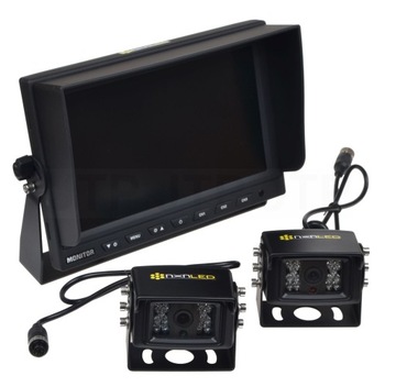 2x КАМЕРА ЗАДНЕГО НАПРАВЛЕНИЯ 4PIN AHD SONY LCD 9'' 12/24V 25m