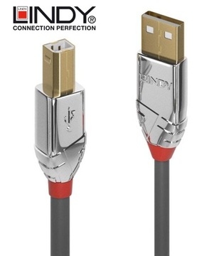 Lindy 36643 Линейный кабель USB 2.0 A-B Cromo — 3 м