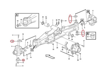 Комплект поворотных кулаков NEW HOLLAND B110 LB110