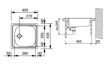 Мойка FRANKE ETL 610 и сталь 101.0067.345