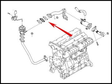 593a Заглушка EGR KIA CARNIVAL HYUNDAI 2.9 CRDI TD