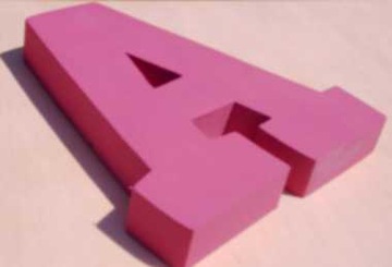 Буквы, знаки, надписи 3D стиродур - роспись 25 см