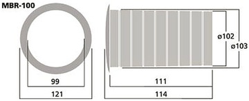 PORT TUBE ТУННЕЛЬ BASSREFLEX 77см2 MONACOR