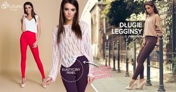 FUTURO FASHION - DŁUGIE LEGGINSY Z PANELEM - LWP-M