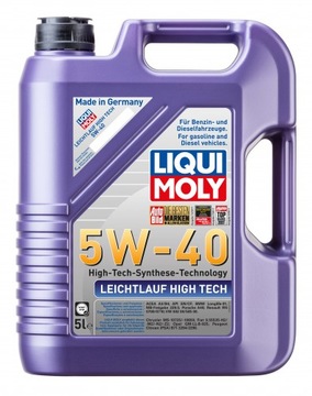 Синтетическое моторное масло Liqui Moly Leichtlauf High Tech 5L 5W-40.