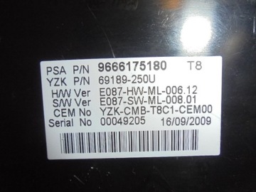 фото thumb №3, Peugeot 3008 счетчик приборы 9666175180 anglia