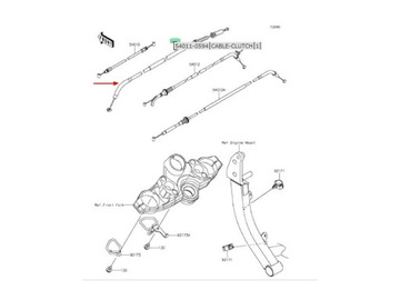 ТРОС СЦЕПЛЕНИЯ Kawasaki VERSYS 1000 2015-2022 гг.