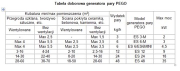 GENERATOR PARY PEGO typES6MINI SAUNA ŁAŹNIA PAROWA