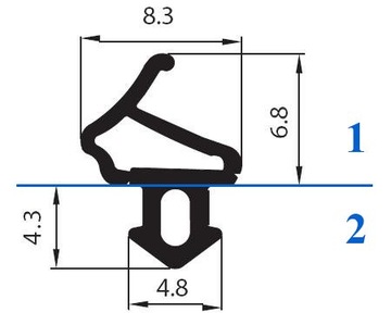 Уплотнитель окон ПВХ VEKA S-1126A