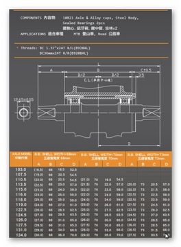 NECO COMPACT B920AL кассета каретки 110,5 мм BSA