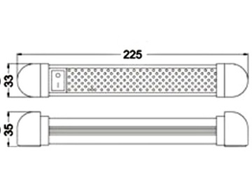 Lampa 10 LED obrotowa z wyłącznikiem 12V 24V