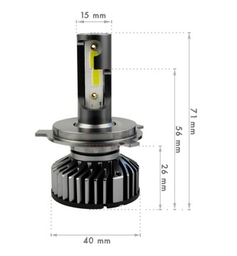 Żarówki LED H4 F6 DOB 50W ŚWIATŁA DZIEŃ/NOC 12000l