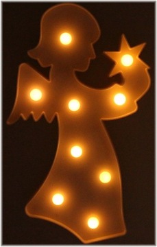 ANGEL ANGEL LAMP 9 LED DECORATION, НА АККУМУЛЯТОРЕ, БЕЛЫЙ