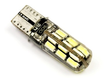 Лампа W5W с 24 светодиодами SMD 3014 T10.