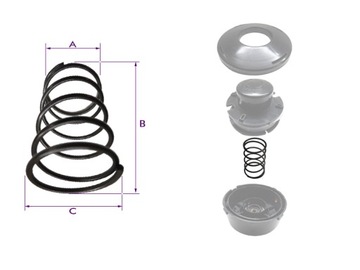 Пружина для головки кустореза НАК и др.