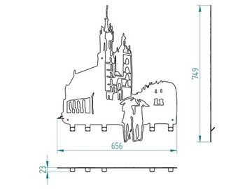 decolicious_pl, дизайнерская настенная вешалка КРАКОВ