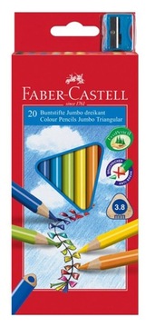 Треугольные мелки FABER CASTELL Jumbo, 20 цветов