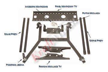 STOJAK WIESZAK WOZEK DO TV LCD PLAZMY LED 30-50''