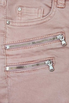 Primark Damskie Jeansowe Bawełniane Cieliste Spodnie Jeansy Zamki L 40