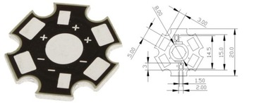 POWER LED 3W EPILEDS Оранжевый 605nm 42mil PCB