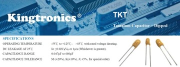 ТАНТАЛОВЫЙ конденсатор 0.15мкФ 35В 5мм THT.. [2шт]