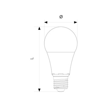 STRUHM Żarówka LED klasyczna ERSTE E27 8W A60 ciepła