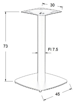 Основание стола Ш-3050-2/Б - 45х45 см.