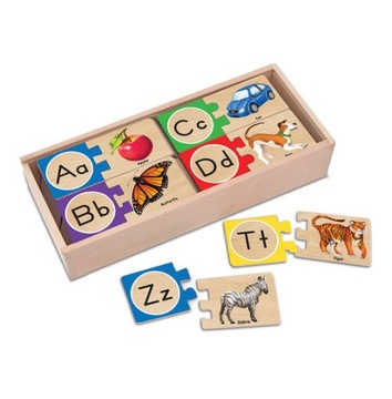 Деревянная игрушка-пазл Melissa & Doug с английским алфавитом для детей