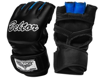 ТРЕНИРОВОЧНЫЕ ПЕРЧАТКИ BELTOR MMA ИЗ КОЖИ BLADE BLUE L НАТУРАЛЬНАЯ КОЖА