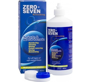 PŁYN DO SOCZEWEK ZERO SEVEN REFRESHING 360 ML