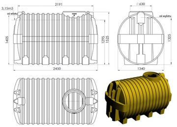 Osadnik SZAKK 3150l zbiornik na szambo wodę deszcz