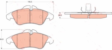 Колодки тормозное mercedes, vw lt 1995-06, mp380. 1, фото