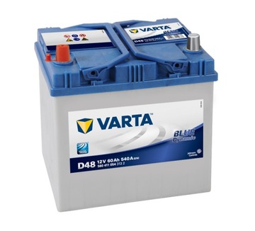 Аккумулятор varta jap d48 60ah 540a левый+, фото