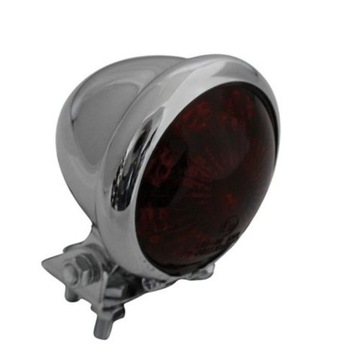 Lantern tail light motorcycle on the wing metal chrome led backlight red stop+ by, фото