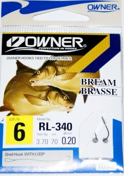 Owner leader leszczowy rl-340 hook. 6 line 0, 20mm, фото