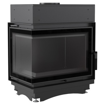 Fireplace with a water jacket maja deco left 8 kw black built-in inside, фото