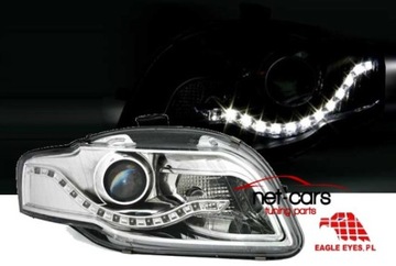 Headlights front audi a4 b7 dayline led backlight c, фото