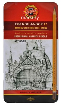 Koh 1 noor карандаши графитовое 1502/ 2 art 8b-2h 12sz, фото